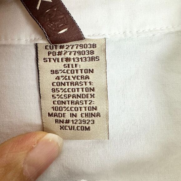 XCVI Crochet Full Zip Jacket Size Large White Cotton Boho 3/4 Sleeve Lightweight - Picture 7 of 7